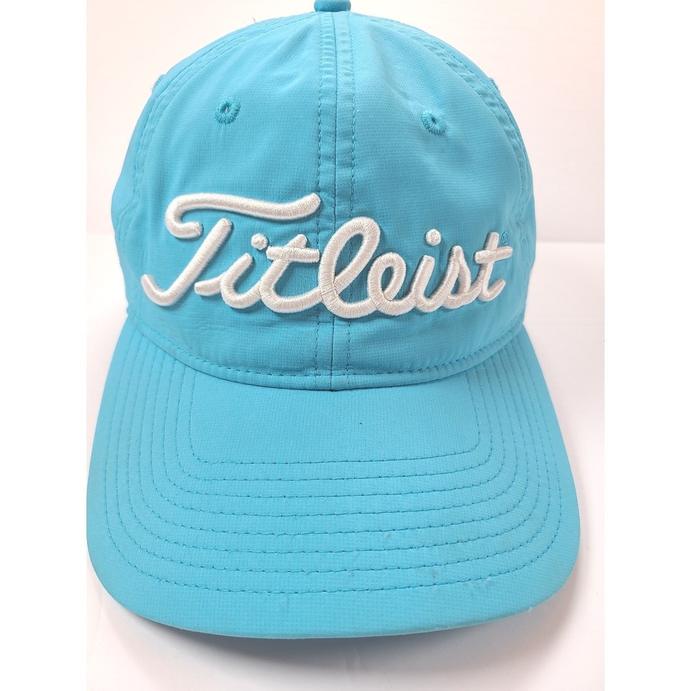 Titleist Pro V1 Golf Hat Cap Blue White FJ FootJoy Logo Adjustable Mens Golfing